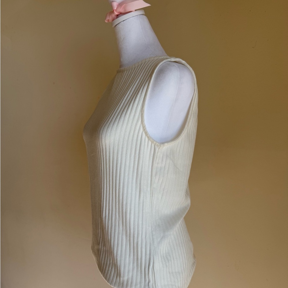 Liverpool Ribbed Cream Top - Picture 4 of 10